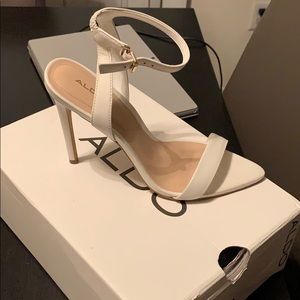 Aldo white heels